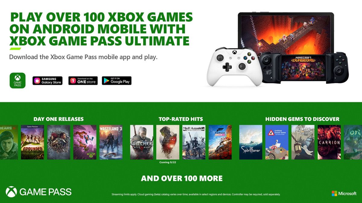 Cloud Gaming im Xbox Game Pass Ultimate mit über 150 Titeln