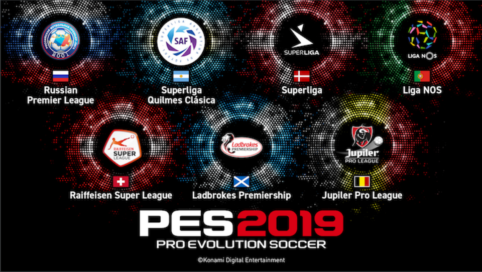 PES 2019: Sieben neue Ligen für "The Power of Football"