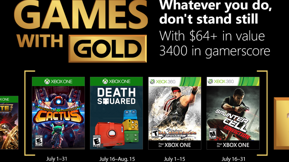 Games with Gold: Diese Spiele gibt es im Juli gratis